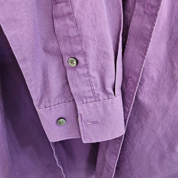 H&M Men's Long Sleeve Dress Shirt, Size Small, Purple, Easy Iron - Picture 4 of 10